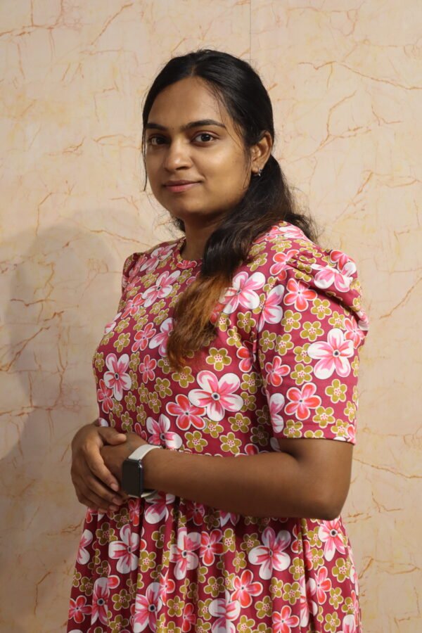 Non- Feeding-Puff Sleeve- Meroon multi colour