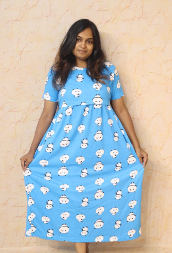 Feeding Normal Sleeve - Blue Color Panda Design