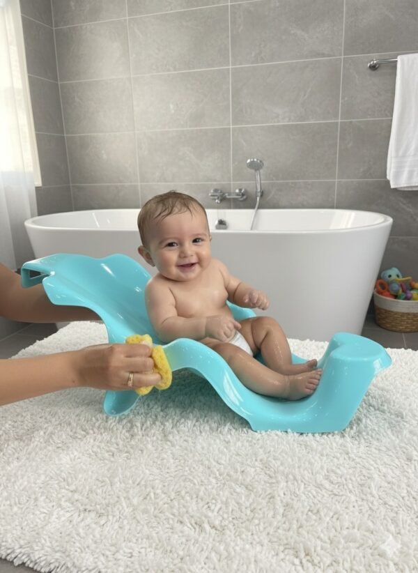 Luxury Baby Bath Chair with Comfortable Reclining Design – Lite Green