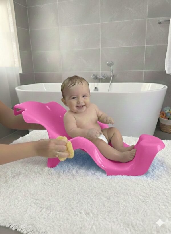 Luxury Baby Bath Chair with Comfortable Reclining Design – Pink