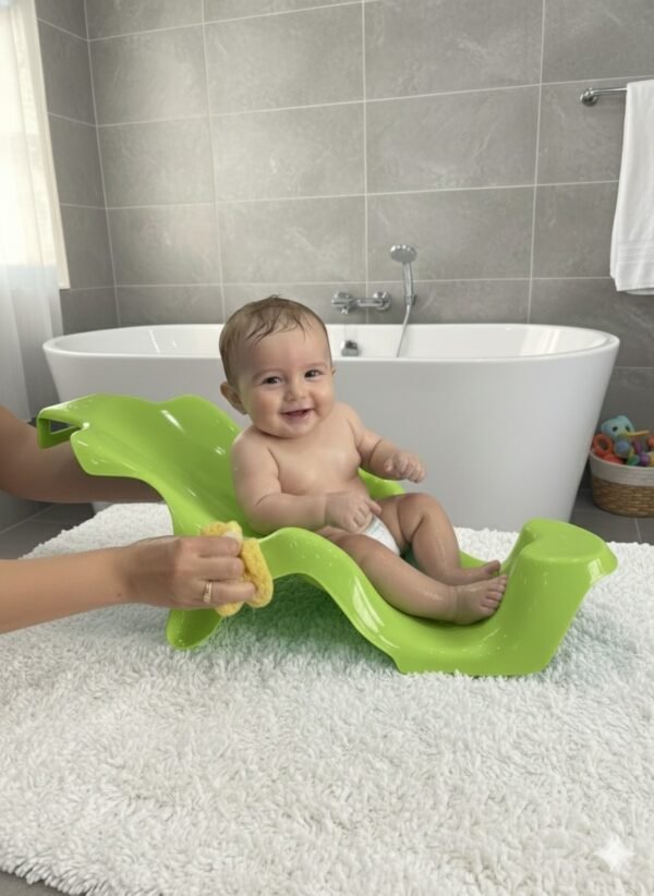 Luxury Baby Bath Chair with Comfortable Reclining Design – Green