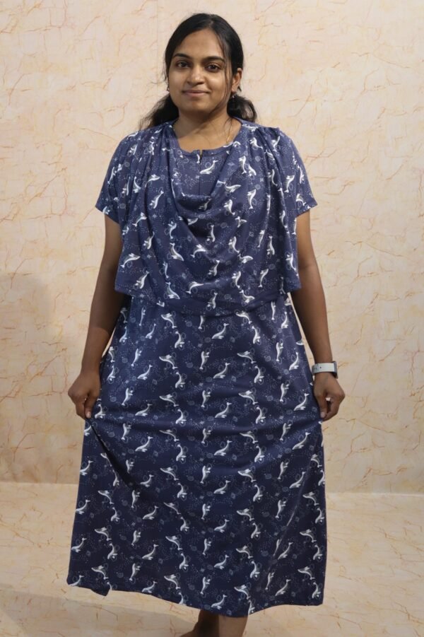 Feeding Shawl - Navy Blue