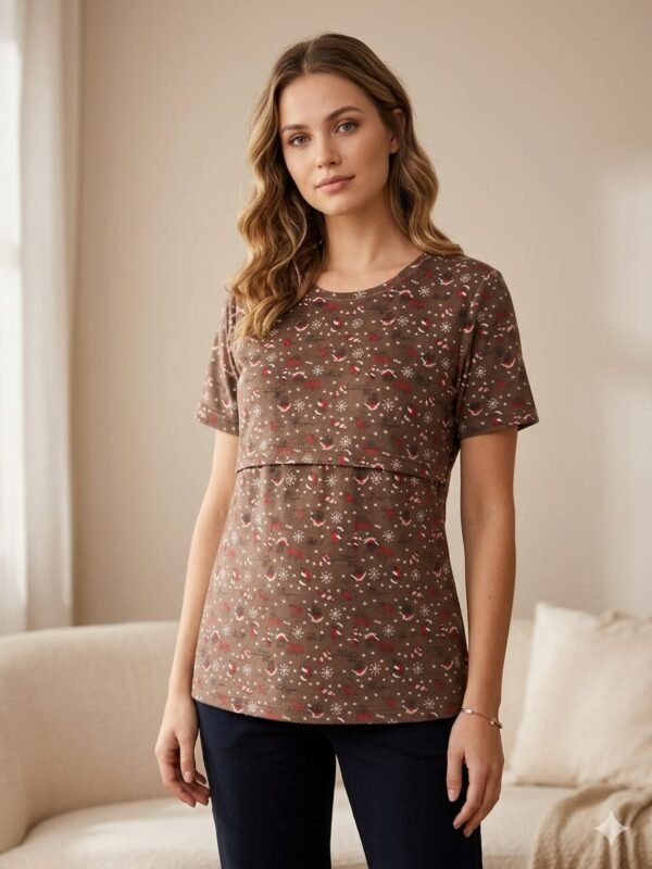 Feeding T-Shirt - Brown
