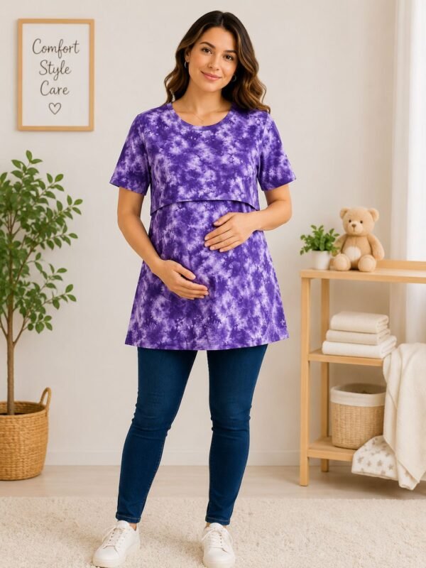 Dye and Dye -Feeding T-Shirt - Purple