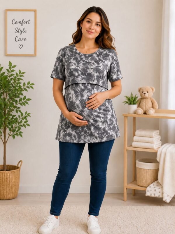 Dye & Dye Feeding T-Shirt - Ash Color