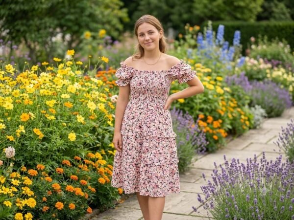 G-Frock Top-Pink With Grey-Western Top
