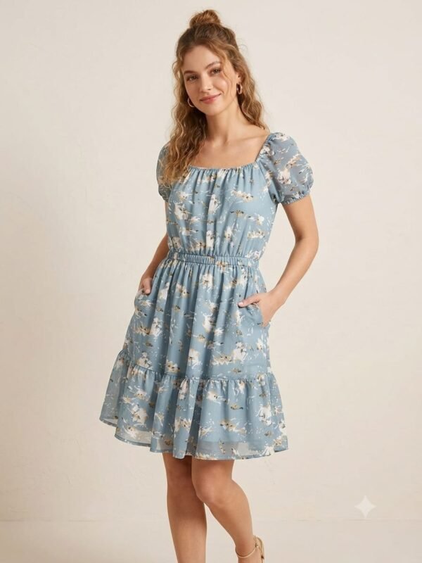 G-Frock Top-Grey-Western Top