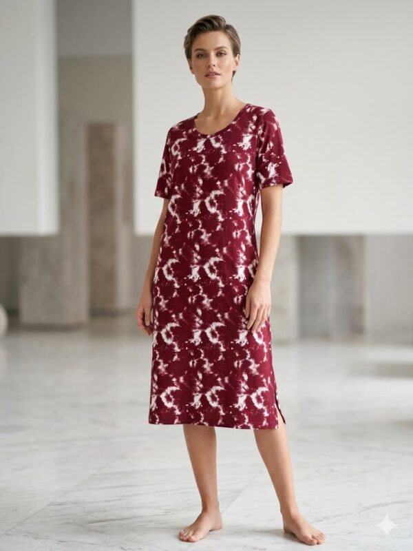 Long polo- Dye & Dye-Maroon