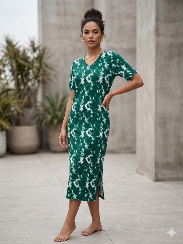 Long Polo-  Dye & Dye- Green