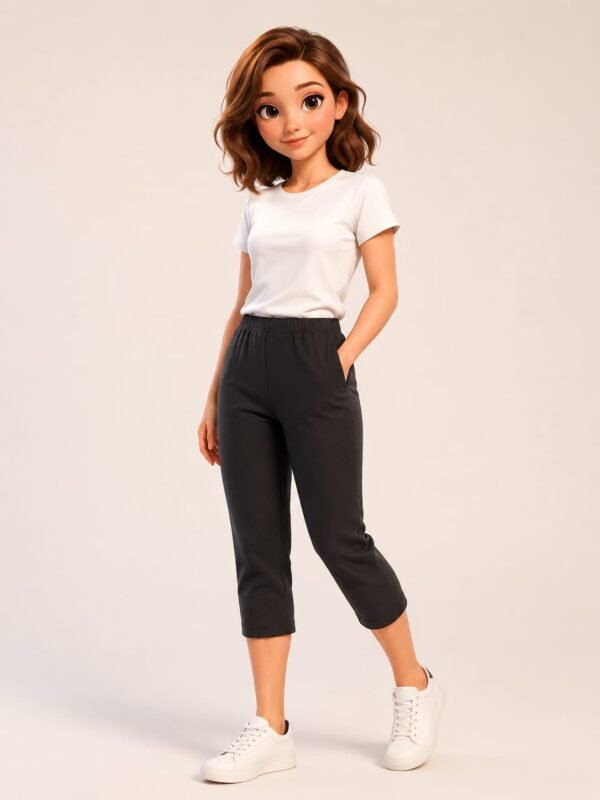 Calf- Length Pant- Black