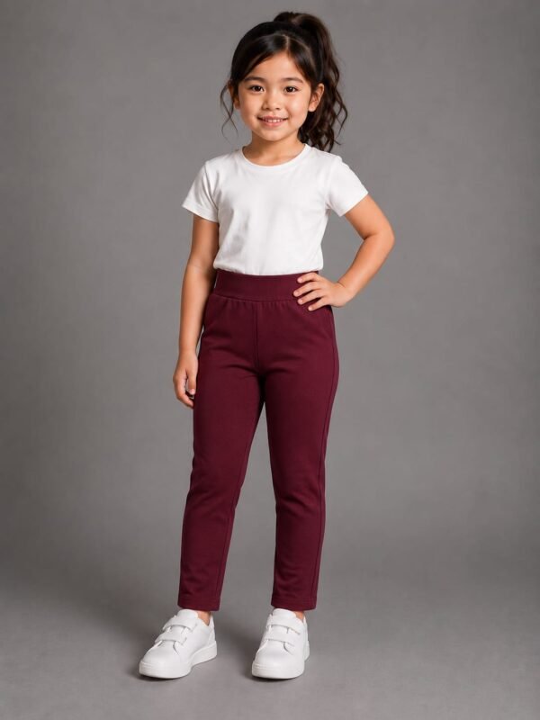 Kids-Jeggings-Maroon