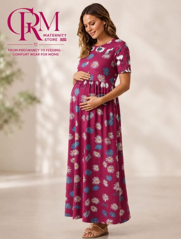 Maternity Maxi Dress for Pregnant Women | Comfortable Pregnancy & Nursing Wear