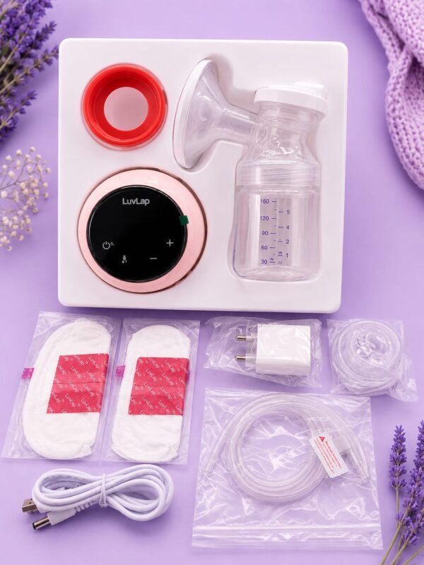 Luvlap electrical breast pump |Electric Breast Pump for Breastfeeding Moms | Portable Double Breast Milk Pump with Collection Bottle & Accessories