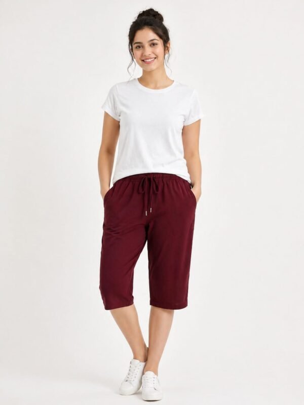 Women’s Cotton Capri Pants | Comfortable Knee-Length Lounge & Casual Wear