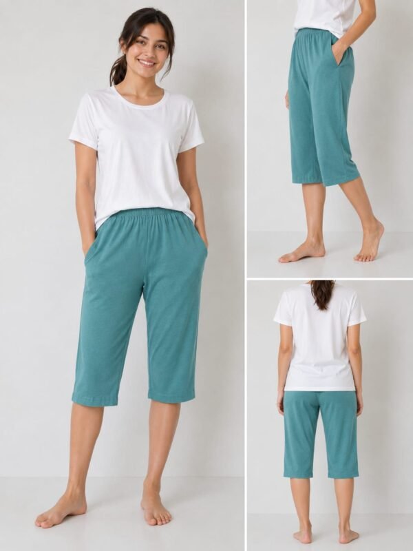 Women’s Cotton Capri Pants | Comfortable Knee-Length Lounge & Casual Wear