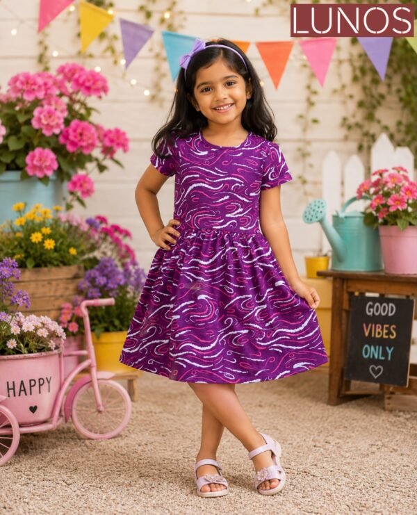 Kids Frock - Purple