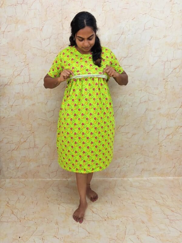 Calf Length-Green With Heart Design