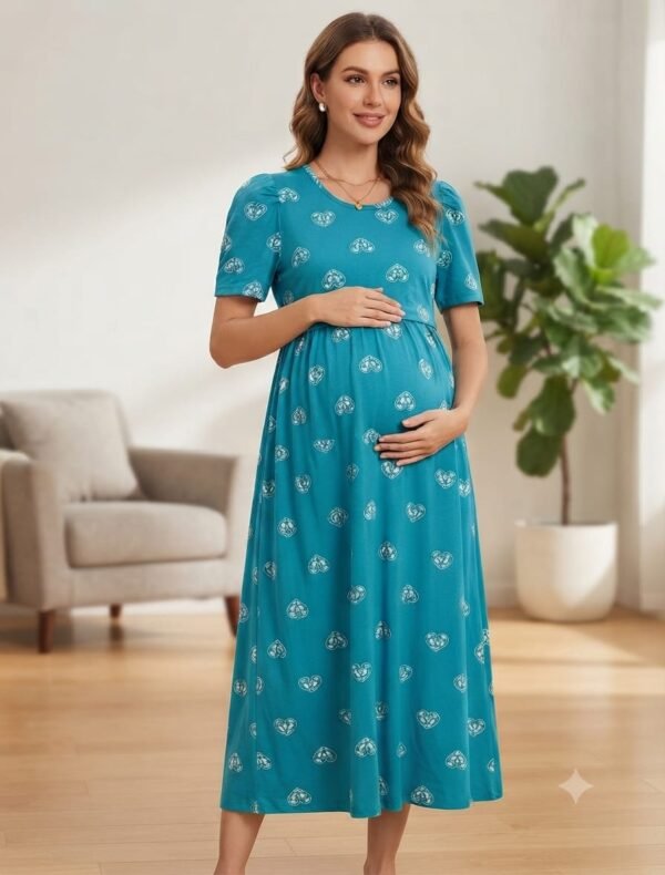 Feeding Puff Sleeve - Green Foot Print